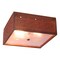 Irvin's Country Tinware Square Ceiling Light with Chisel in Rustic Tin